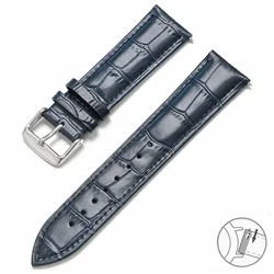 Cowhide Genuine Leather Quick Release Universal Watch Strap, Various Sizes Available - 18mm (Royal blue)