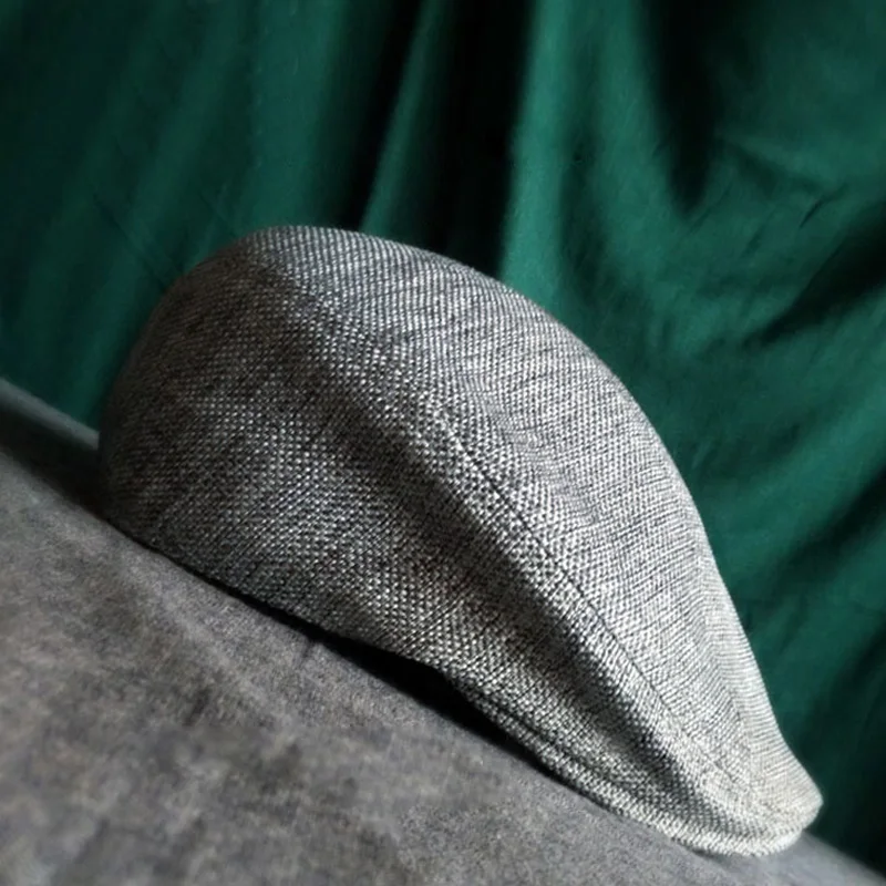 Beret Hat Breathable Hat Woolen Beret Men's Cap Classic Vintage Breathable Beret Hat For Men Visor French Artist Beanies Designer Cotton and Lined British Berets Hat