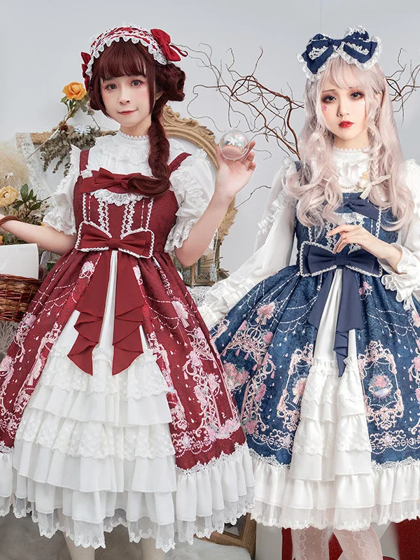 

Japanese Gothic Lolita Dress Girls Vintage Dark Funeral Lolita Jsk Dress Women Harajuku Cool Sleeveless Punk Suspender Dresse