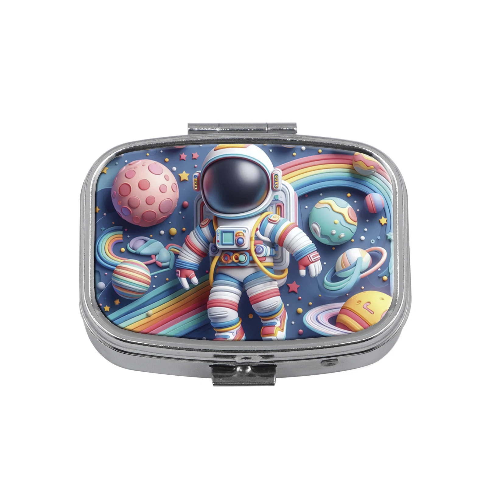 Mini Portable Cartoon Animal Pill Organizer with Multi-Grid Storage