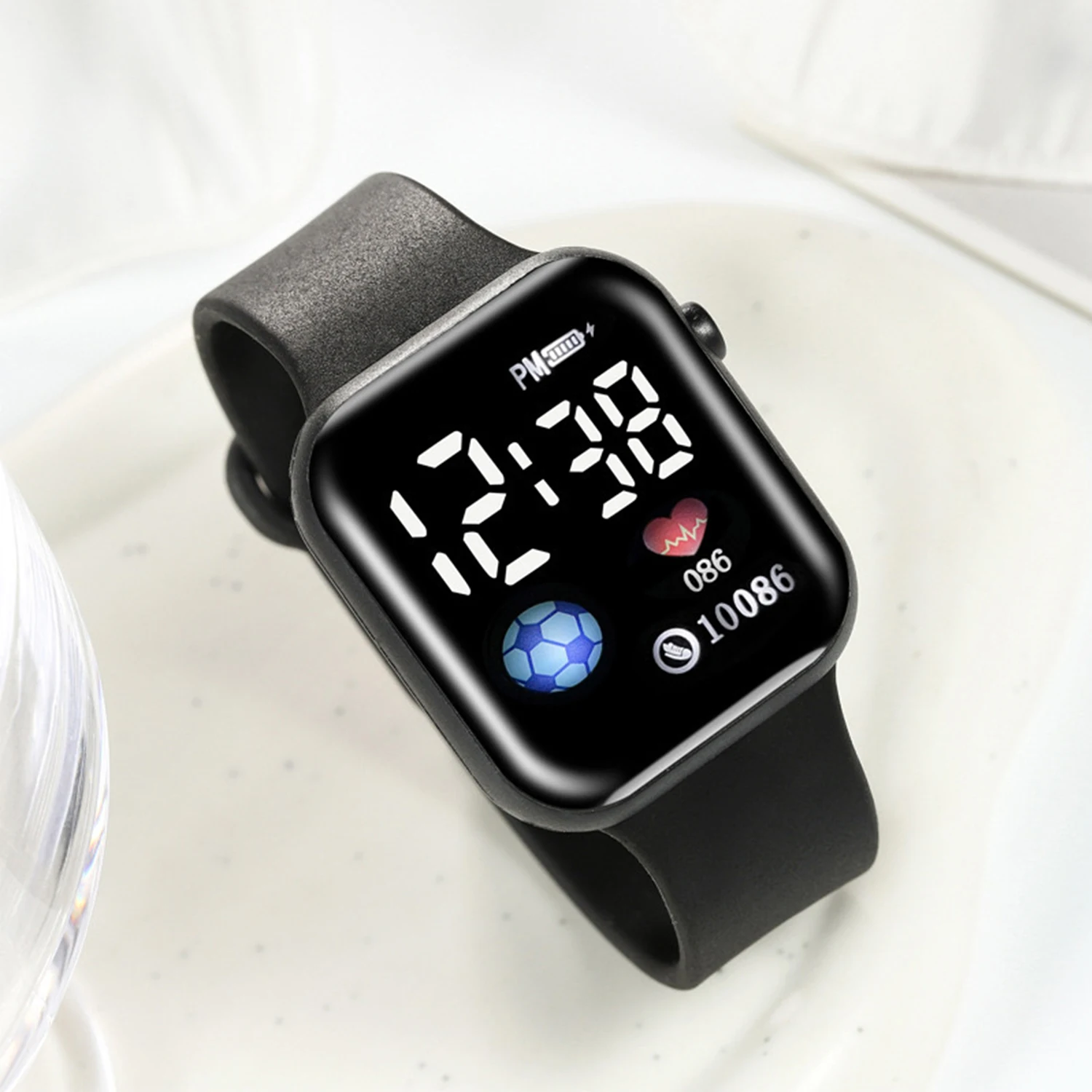 2025New kids Smart Watch Football Love LED Sports and Leisure Watch Boys and Girls Electronic Watch Festival Gift Sports style