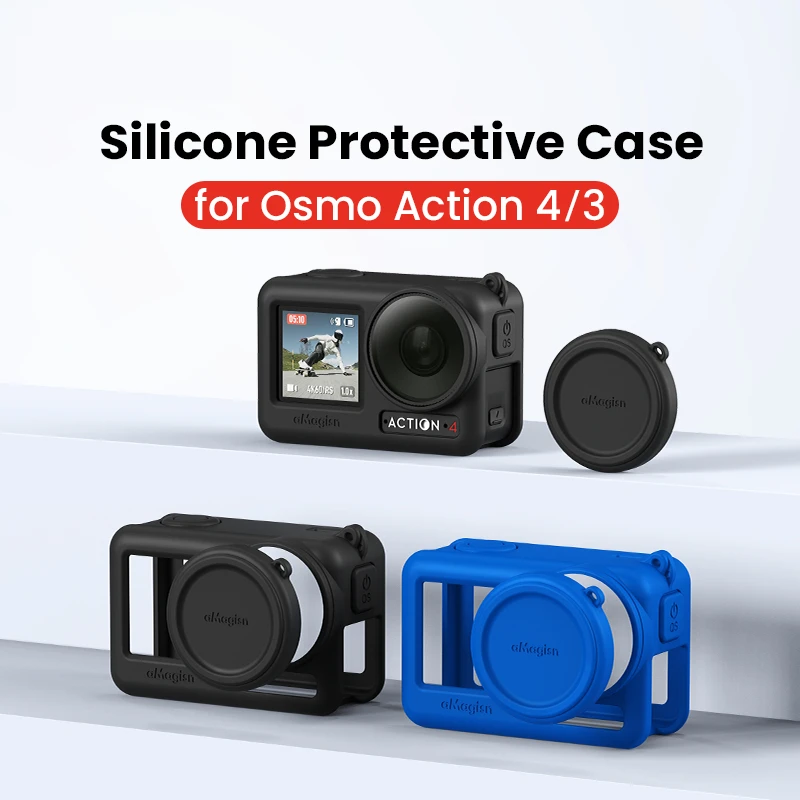 For DJI Action 3/4 Silicone Cover Protective Case Lens for DJI Osmo Action 4/3 Lens Cap Protective Cover Camera Accessories