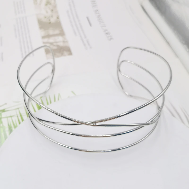 Punk Alloy Torques Choker Necklaces For Women 3 Style
