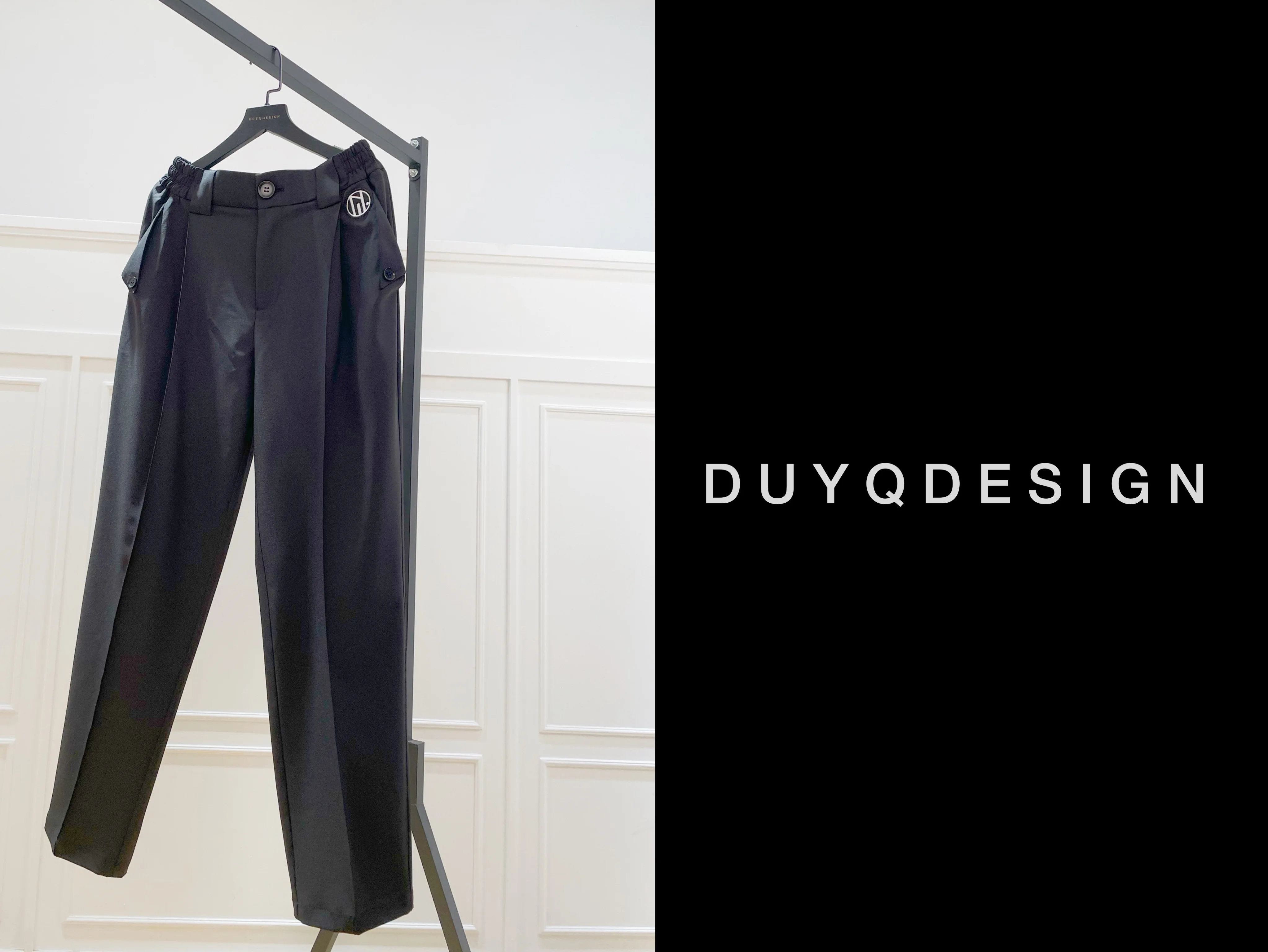 Pantalon De Danse Homme Taille Haute - Noir - Polyester/élasthanne - Pour Danse Latine, Salon, Compétition
