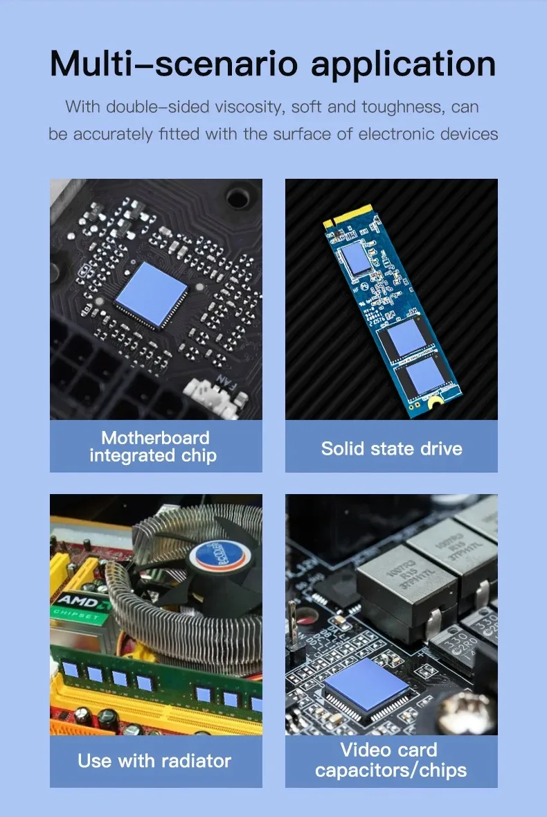MaAnt 100 Stück wärmeisolierende Silikonplatte, hohe Temperaturbeständigkeit, Motherboard, CPU, IC, GPU, Reparatur, vorgeschnittene Matte – Detail 3