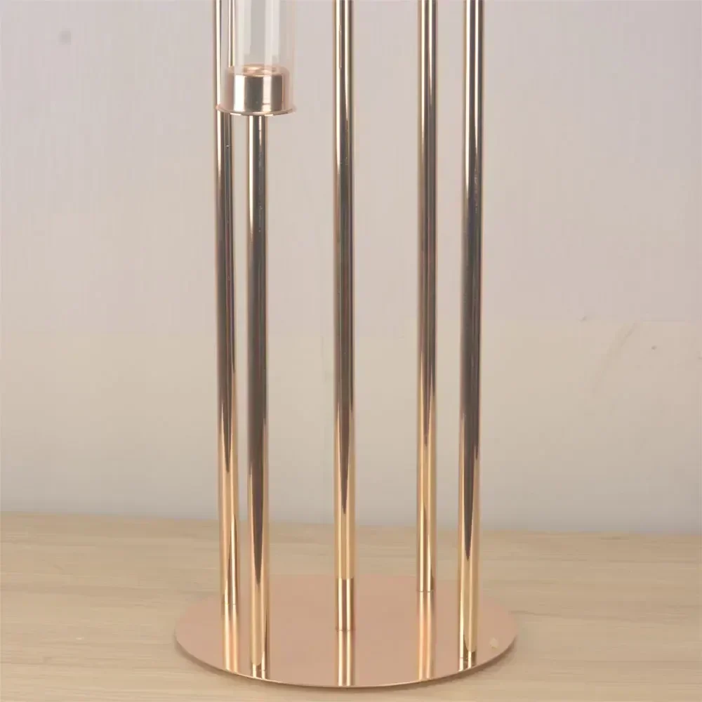 New Arrival Gold Centerpiece 5 Head Candelabra Tall Candle Holder for Table Decoration Wedding Event Party Aisle Stage