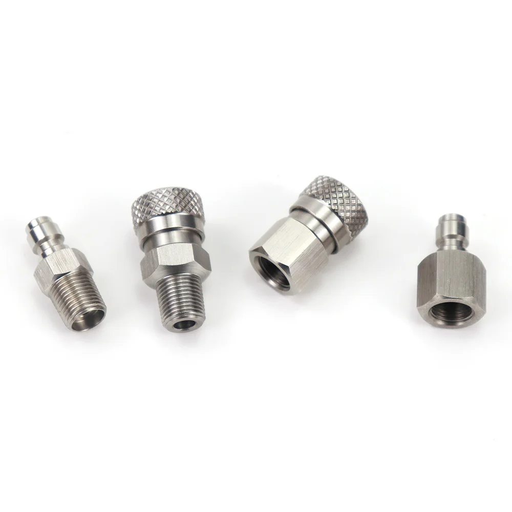 AIR CO2 Foster Quick Disconnect Male/Female Adaptor Fill Nipple Blind Plug | Thread 1/8NPT&1/8BSP&M10*1