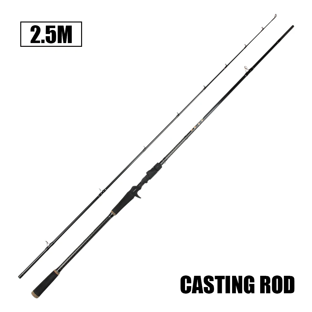 RoseWood Pike Fishing Rods Series 2.4m 2.5m Lure Weight Up 140g Super Power  Line 40LBS Fast Action H Big Game Fish Gear Tackle