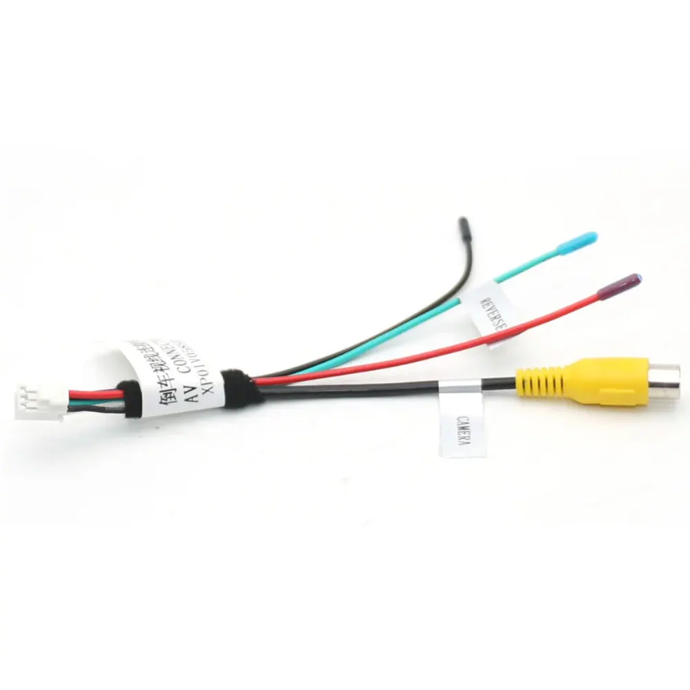 자동차 DVD 라디오 RCA 카메라 비디오 입력 케이블 어댑터 와이어 커넥터, Flyaudio G6S G7 G8 G9 6600 7600 안드로이드 내비게이션, 6 핀