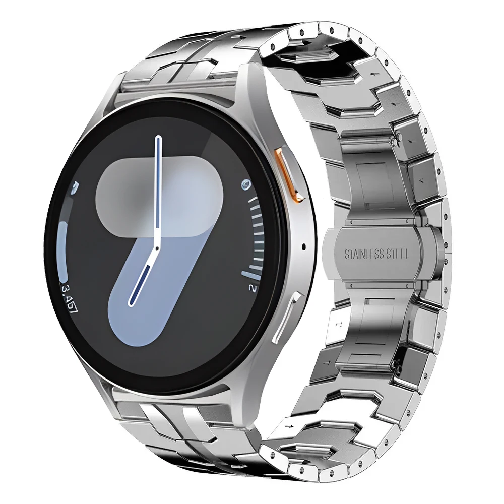 Elegant Stainless Steel Quick Fit Metal Strap, 20mm, No-Gap Design Business Bracelet