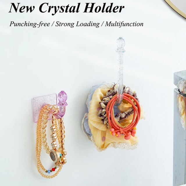 Új Kristály Fali Hajkötél Tartó Állvány Többcélú Ékszerek Nyaklánc Karkötő Szervező Kulccsal Táska Fogas Horg - Image 5
