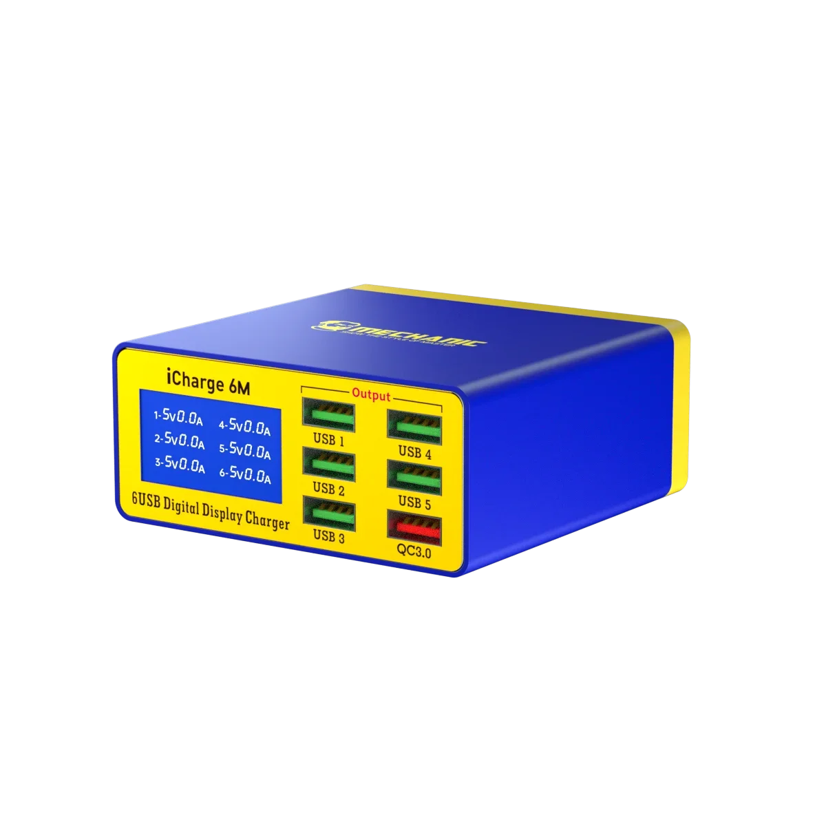 MECHANIC iCharge 6M QC 3.0 Smart Multi-Port Fast Charger with LCD Display