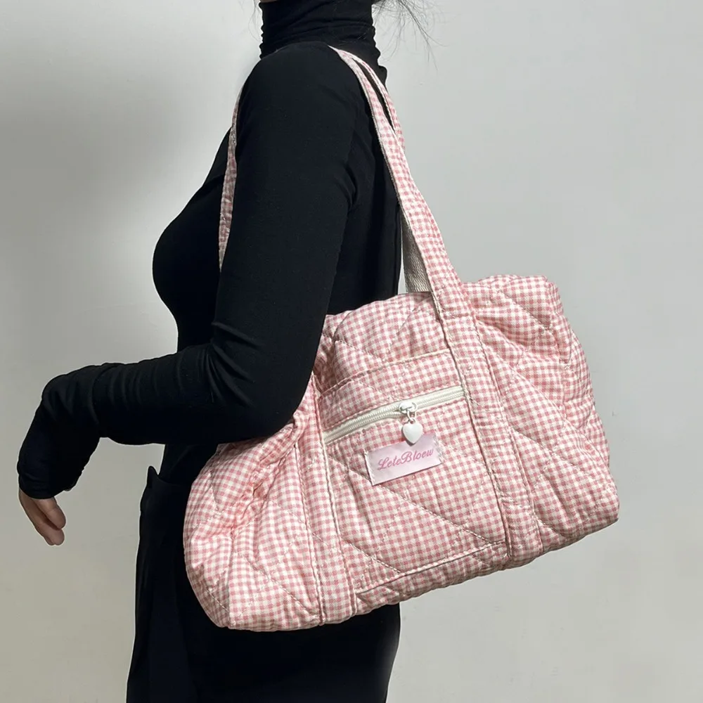 Korean Style Stroller Organizer Bags Flower Multi-pocket Baby Diaper Organizer Tote Lightweight Single Shoulder Bag Female