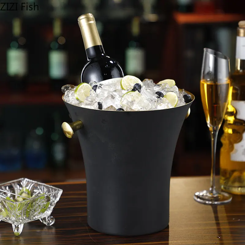 Seau à glace en métal de forme ovale galvanisé, grande cuve à boissons pour la m