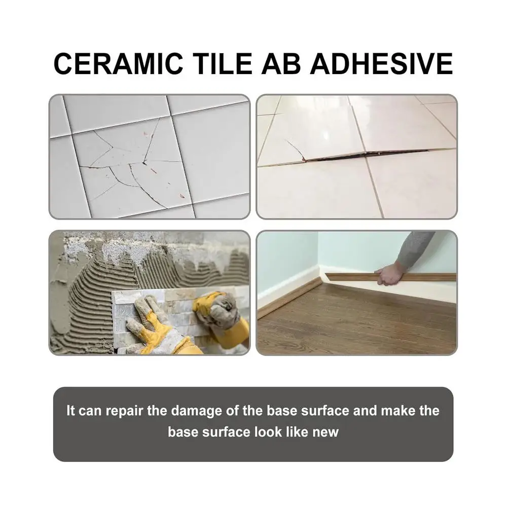 Description Picture 2 of itemCeramic Tile Hole Filler Professional Adhesive Tile Paste Grout Sealing Filler Tile Repair Paste Fast Drying Chip Filler Paste