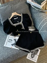 Summer  Baby Girls Clothes Set Short Tops+shorts New 2pcs Kids Girl Clothing Suit 3-12 Years Children Outfits Kinder Kleidung