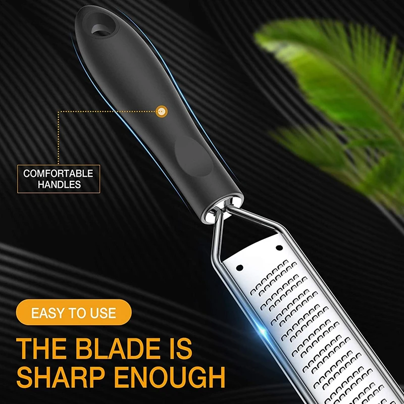 Lemon Zester Cheese Grater Stainless Steel Kitchen Tool Nutmeg Chocolate Vegetables Fruits Dishwasher