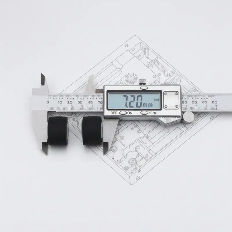 뜨거워요 2Pcs 10.5x7.2x6.5x2mm 테이프 레코더 카세트 플레이어 용 고무 압력 롤러 워크맨 압력 레코더 플레이어 액세서리