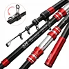 Telescopic Fishing Rod 2.7/3.0/3.6/4.2/4.5m Travel Surf Rod Spinning Power 30-250g Throwing Surfcasting Carbon Baitcasting rod 2