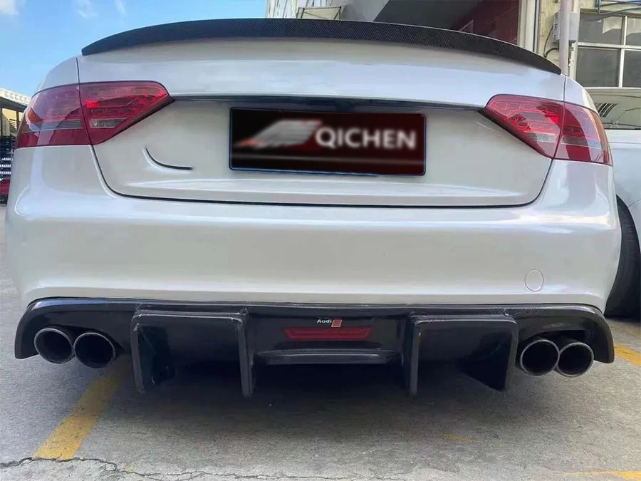 For Audi A5 S5 Coupe 2009-2011 Sports Carbon Fiber Back lip Car Bumper Diffuser Rear Splitters Car Accessories body kit