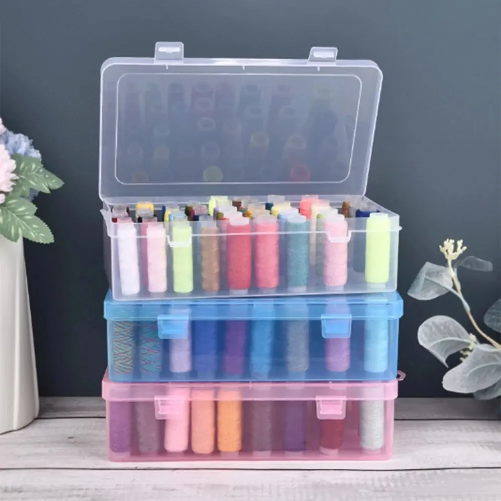 42 Axis Sewing Threads Storage Transparent Needle Wire Storage Organizer Sewing Large Capacity Craft Bobbins Organizing Case