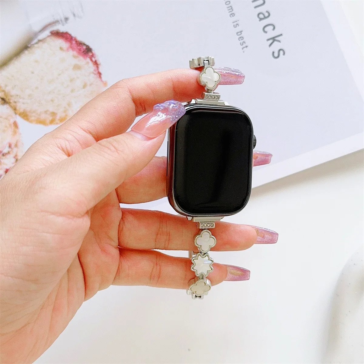 Stilren smartwatch metallarmband för apple watch_voghion.com