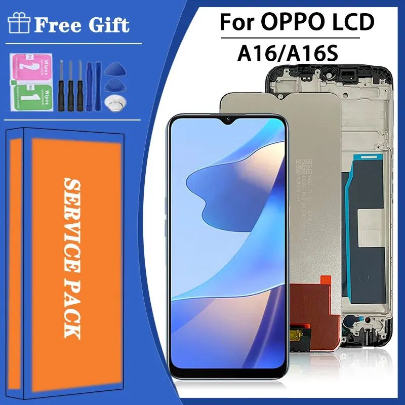 

6.52" Original For Oppo A16 A16S CPH2269 CPH2271 Display Touch Screen Digitizer Assembly Replacement For OppoA16 Dislay