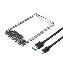 Transparent USB 3.2 Gen 2 External Hard Drive Enclosure with Smart Display (Ordinary Shell)