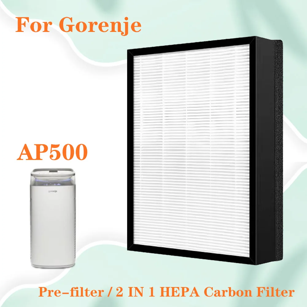 Substituição para Gorenje Air Purifier Hepa e Carbono Combinado Filtro Ap500 Compatível em 1