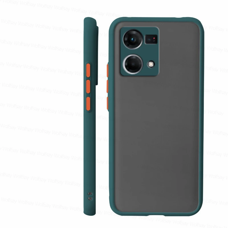 Matēts datora vāciņš priekš OPPO Reno7 4G korpusa Reno 7 4G 5G 7 Pro Cover Triecienizturīgs TPU cietās aizmugures aizsargtālruņa vāciņš priekš OPPO _voghion.com