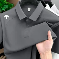 Polo homme sans couture à manches courtes, nouvelle collection été, imprimé, col à revers, patchwork de haute qualité, t-shirt décontracté et sportif pour homme 4