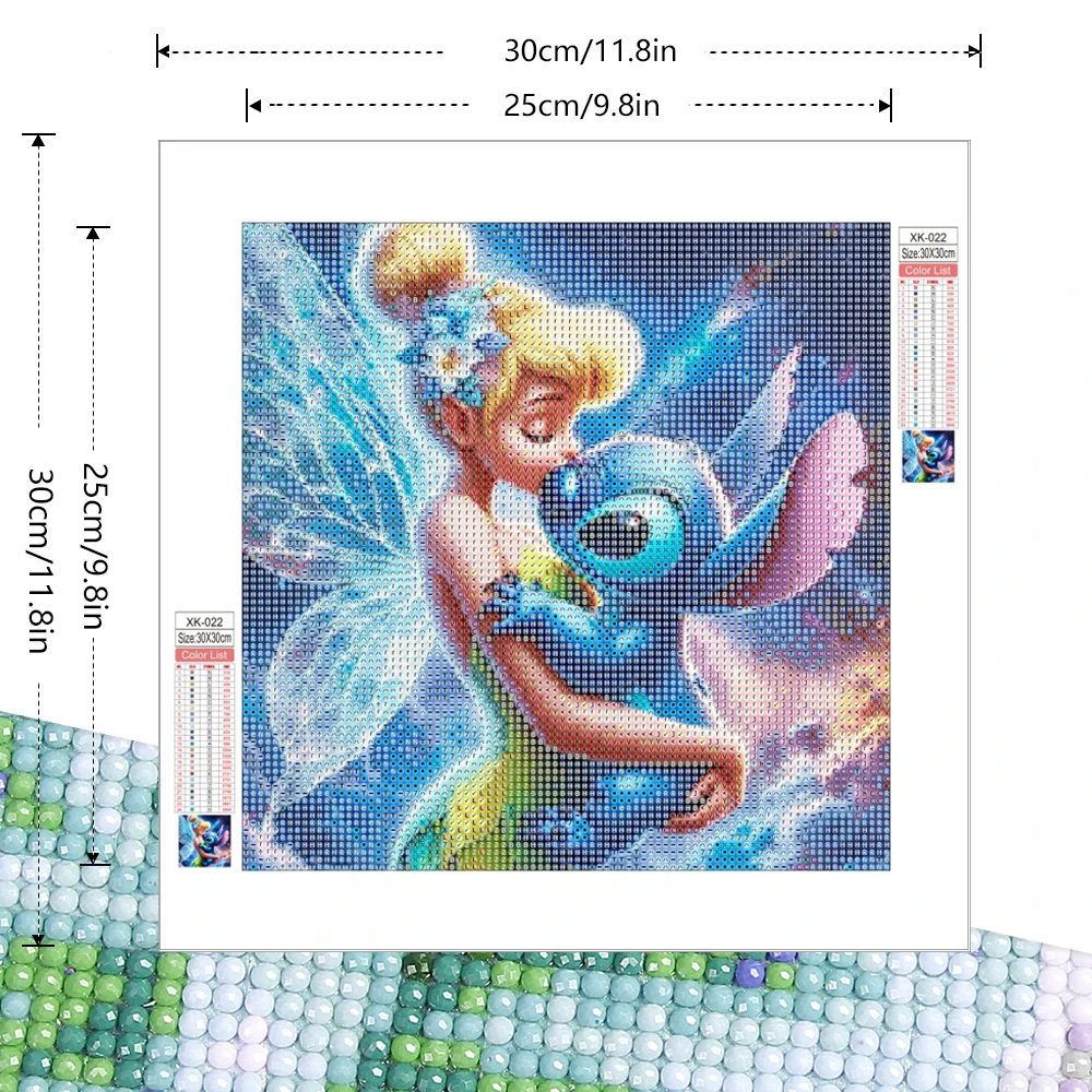 Disney Diamond Painting Kit Fairy Tinker Bell Sticker Diamond Embroidery Handmade DIY Mosaic Home Decoration Children's Gift 2