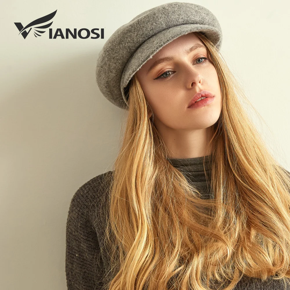 Retro Beret Hats Women Fashion Warm Solid Color Spring Autumn Winter Caps Ladies Daily Accessory Gifts Wool Newspaper Hat