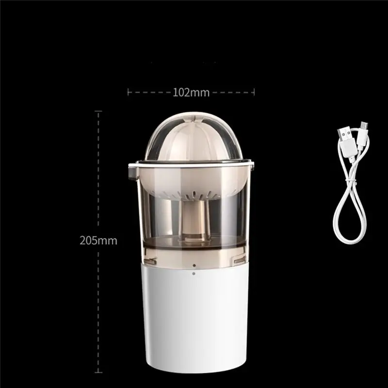 AB08-전기 과일 착즙기 USB 휴대용 감귤 오렌지 착즙기 자동 회전 프레스 미끄럼 방지 리머 (레몬용)