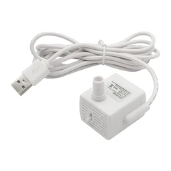 Ultra-Quiet USB Pet Water Fountain Pump Replacement Accessory - 5V USB (WHITE)