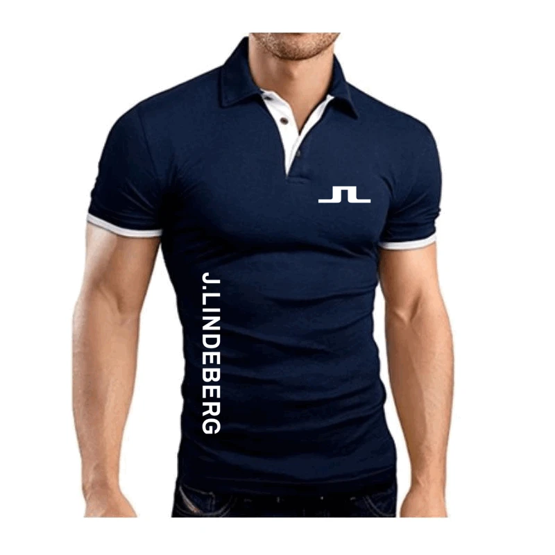 J LINDEBERG Golf Shirts Men Cotton Polo Shirts Casual Color Slim Fit Mens New Summer Fashion Brand Men Golf Clothing| | - AliExpress