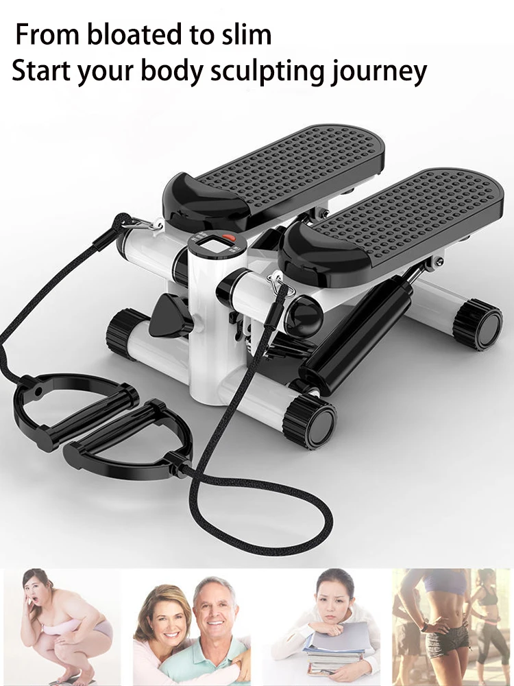 Description Picture 3 of itemMini Pedal Stepper Foldable Fitness Machine With Resistance Bands and LCD Monitor Home Gym Mini Stepper Exercise Equipment