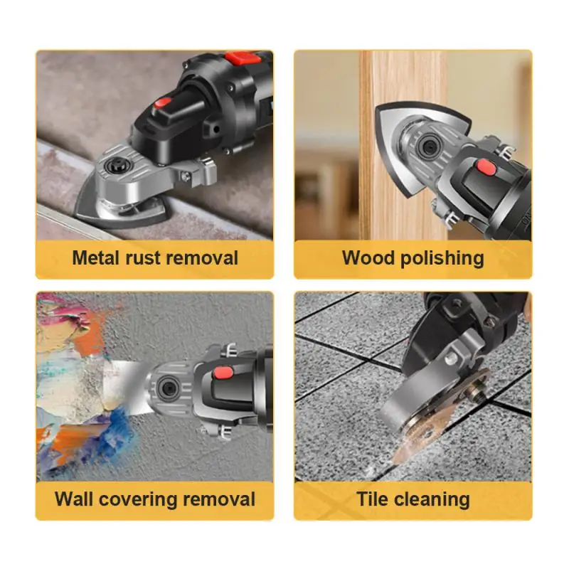 Angle Grinder Modified Oscillating Tool，Renovator Saw Slotting Machine Multifunction Power Woodworking Tool With Trimmer Blades 6