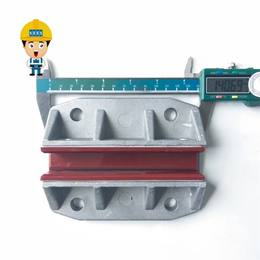 SEES 2pcs 59370732 140*16 Elevator Sliding Guide Shoe L=140mm for 16mm rail Lift Spare Parts
