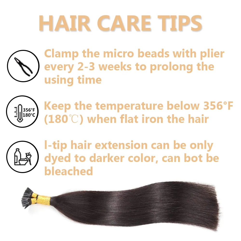I Tip Hair Extensions Human Hair Natural Black Itips Human Extensions Soft Straight Cold Fusion Itip