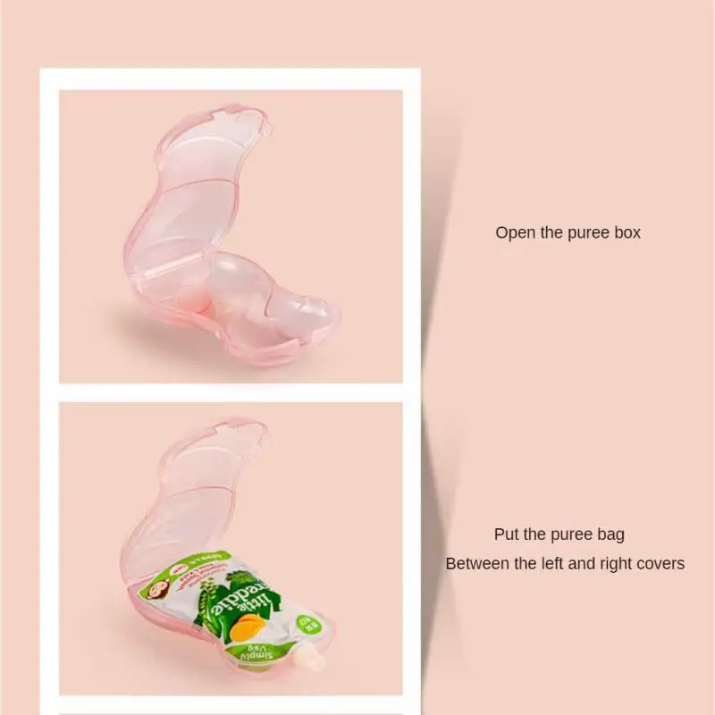 Baby Food Storage Containers Portable Food Storage Box Cartoon Clean Small Waist High Hardness Tableware Food Supplement Box Omni-directional Food Grade Dedicated Anti-extrusion Baby