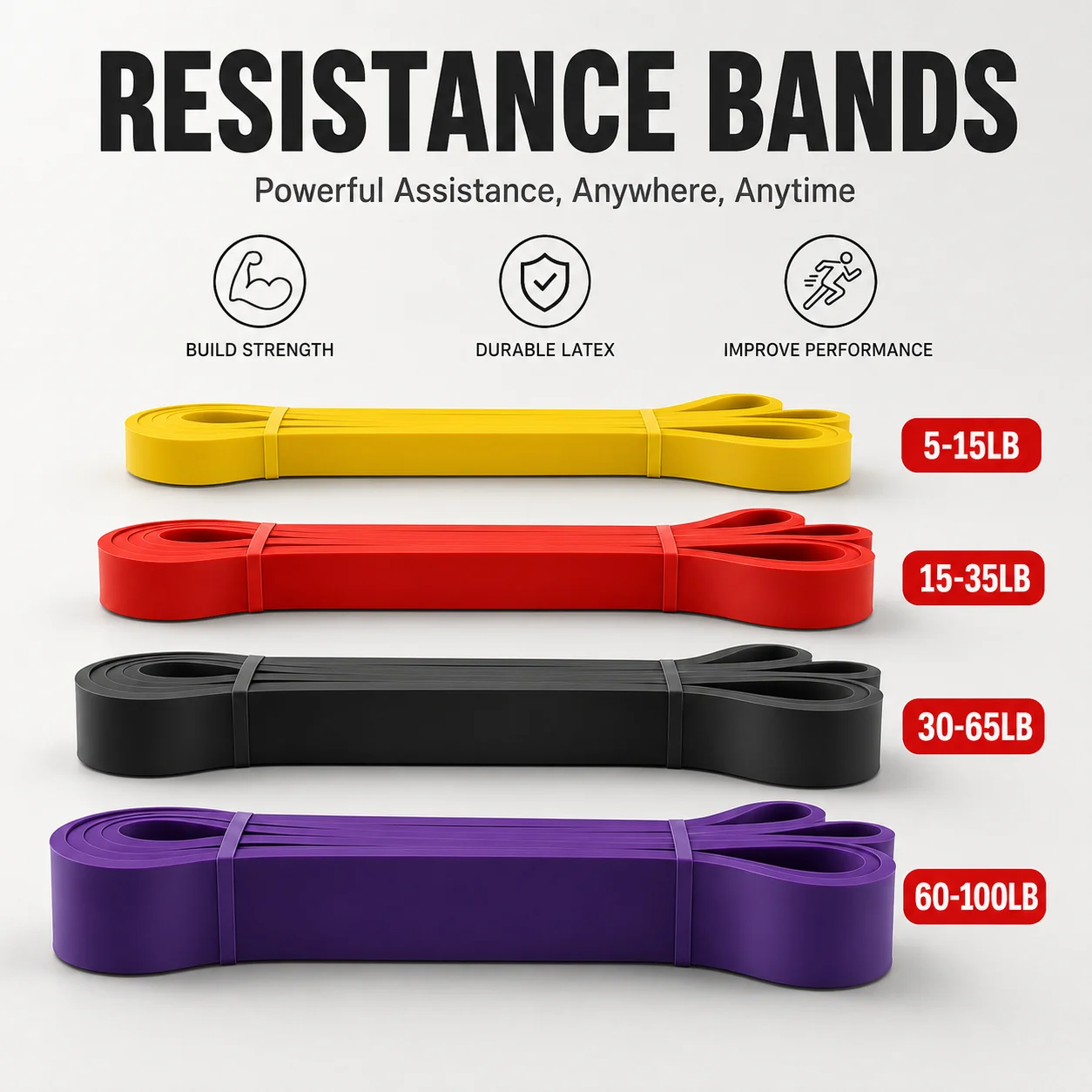 Adjustable Resistance Bands for Fitness, Boxing, Agility, and Yoga Workouts
