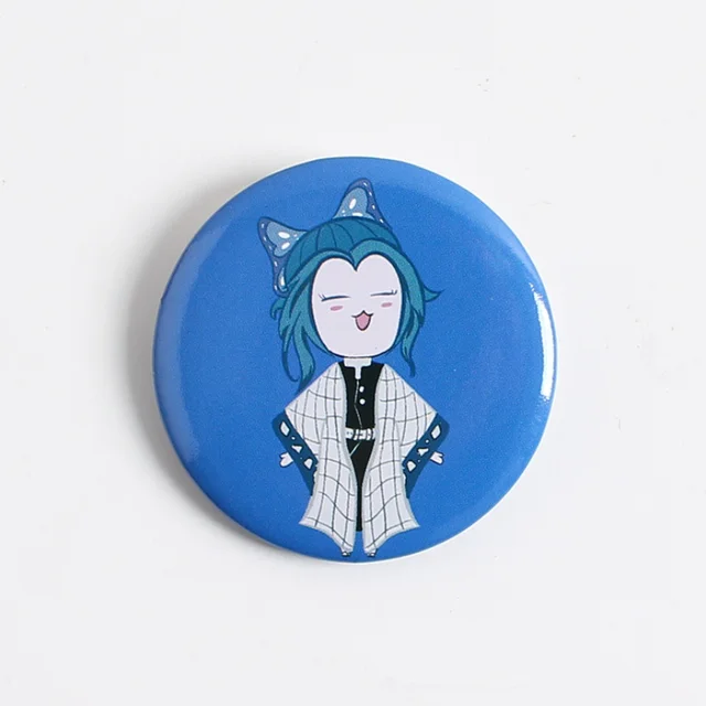 Anime Second element Q Version Badge Bar Butterfly Endure Tanjirou Fugang Yi Yong Shan Yi Yan Column Pendant Anime Peripheral XZ-2212-B5