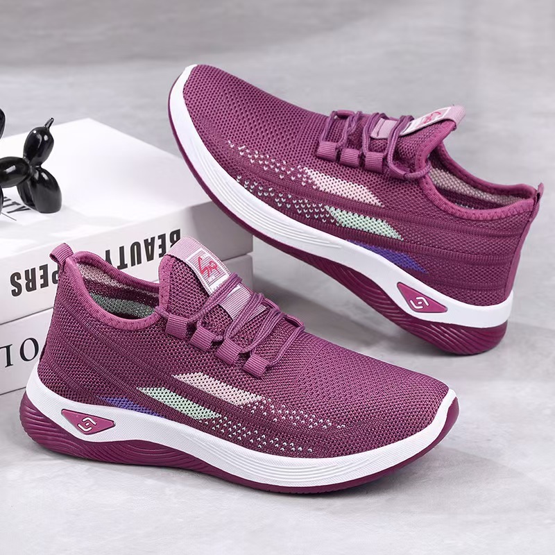 Women's Stylish Running Shoes Breathable Mesh Pink Shock-Absorbing Cushion Sneakers for Gym Workouts & Casual Fashion