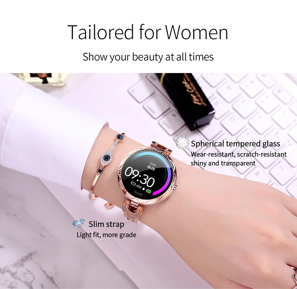 Xiaomi Fashion Women Smart Watch Waterproof Heart Rate Blood Pressure Monitor Smartwatch Gift For Ladies Watch Bracelet Gilrs