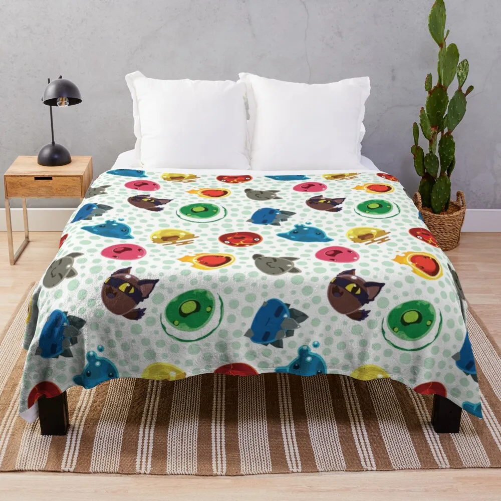 

Cute Slime Rancher Pattern Throw Blanket thin blanket Double blanket soft plush plaid