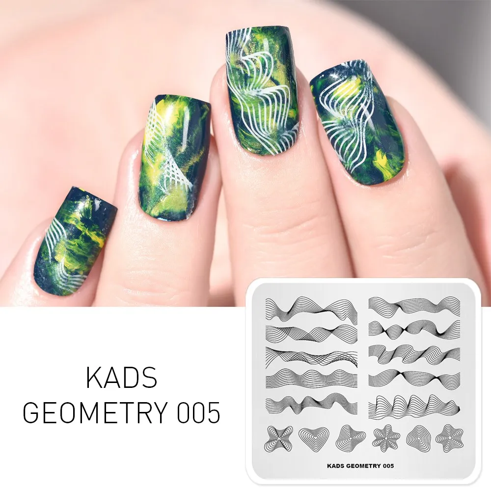 Nail Stamping Plate Line Stripe Pattern Design Nail Art Stamp Template Geometry Image DIY Nail Decoration Stencil Tools 4