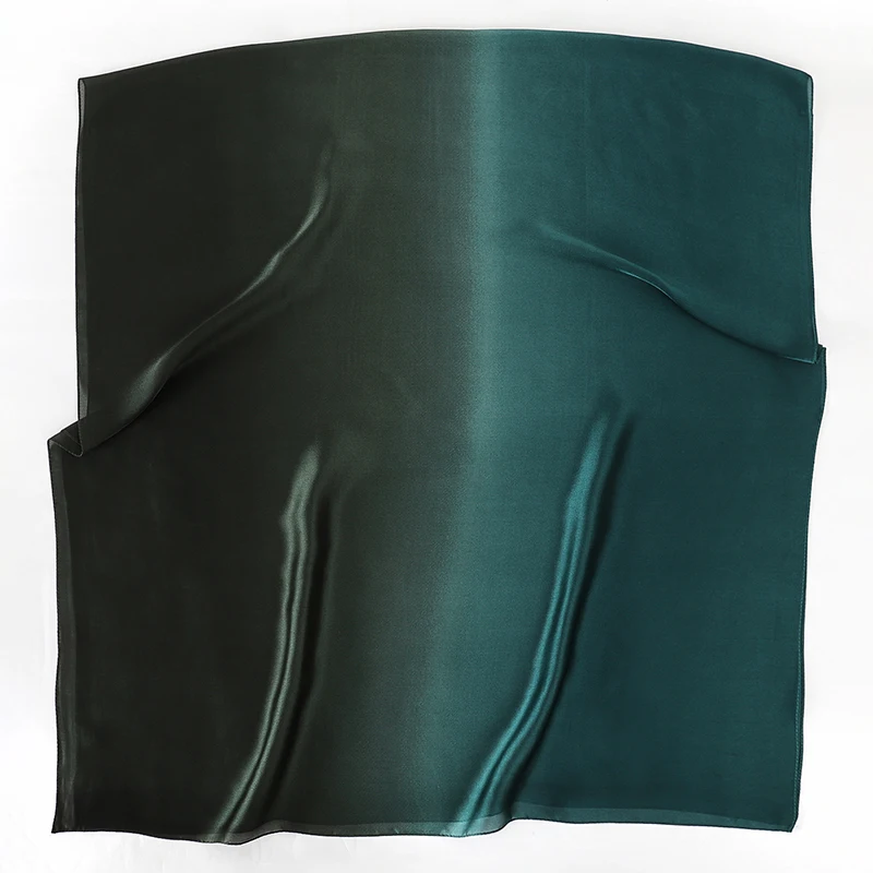 Mode Dame solide weiche Satin Seide Schal großen Schal Farbverlauf Design Seide Schals Luxusmarke Frauen Strand gestohlen Bandana 90*180cm – Detail 22