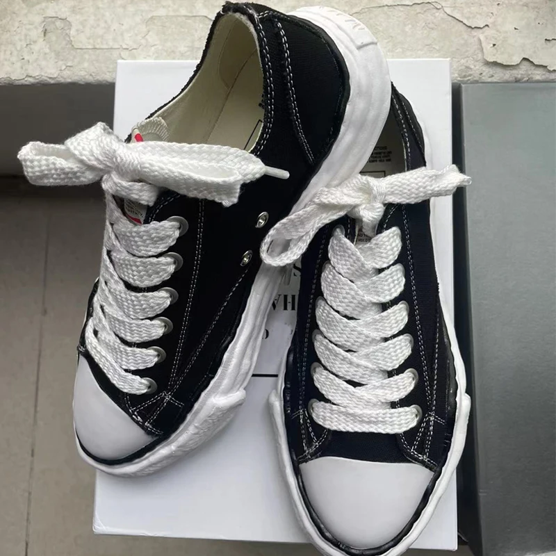 

High Street MMY Canvas Shoes Dissolve Sole Mihara Lace-up Mens Casual Shoes Yasuhiro Couple Board Shoes Women's Sneakers
