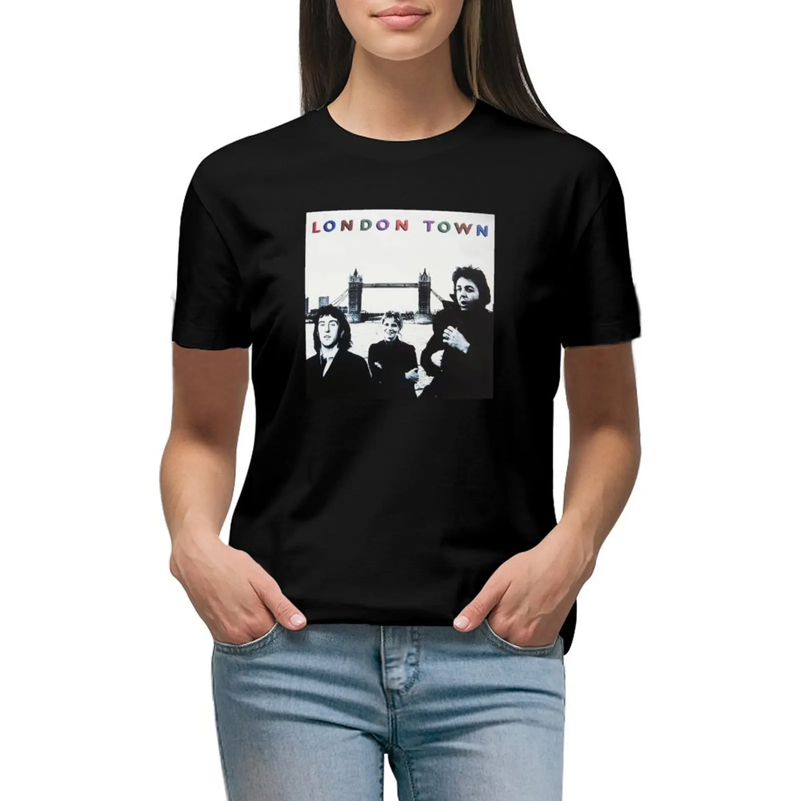 

Londons Towns T-shirt Blouse summer tops rock and roll t shirts for Women